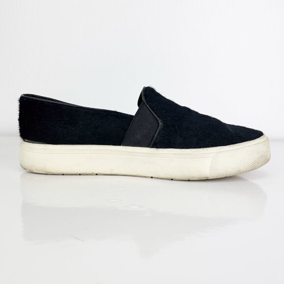 VINCE‎ Blair Calf Hair Slip-On Elastic Gore Black Flatform Sneakers Sz 5M EUR 35 - Picture 5 of 12